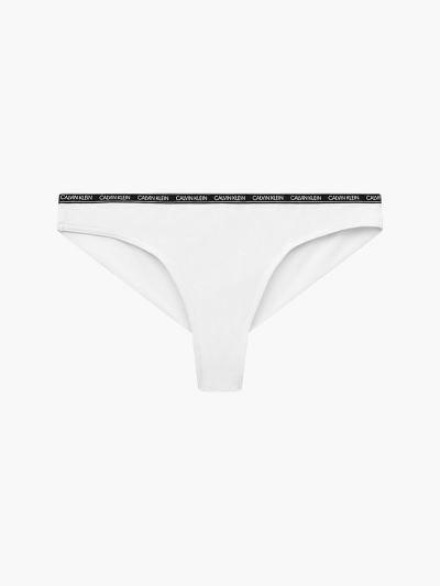 Calvin Klein Fürdőruha HU901041 | Calvin Klein Logo Tape Brazilian Női Bikini Alsó Fehér